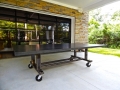 concrete ping pong table outdoors