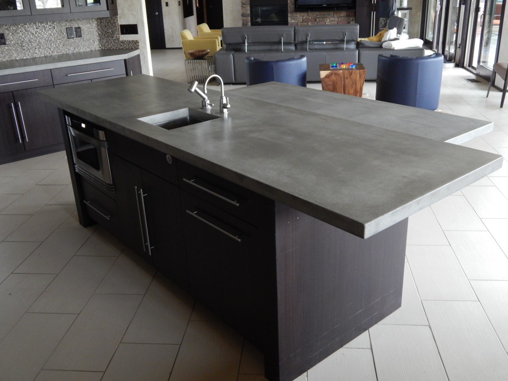 stained-custom-concrete-countertop - Concrete Creations NWA