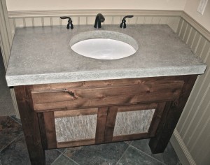 Bathroom vanity concrete
