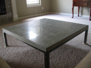 concrete coffee table