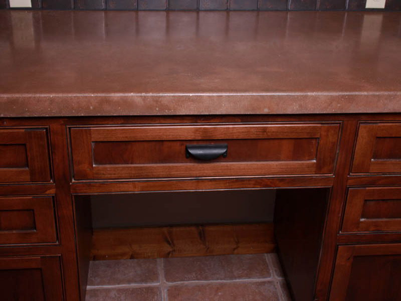 concrete furniture - desk concrete countertops and desk area