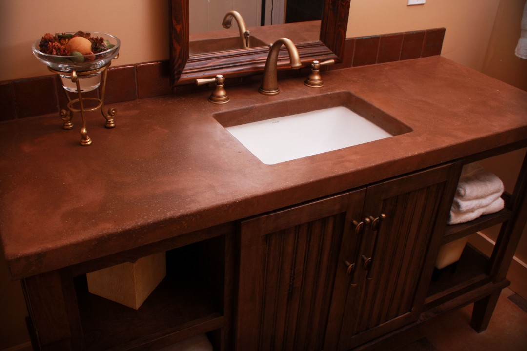 bathroomconcretecountertop Concrete Creations NWA