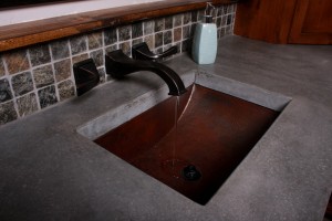concrete bathroom sink