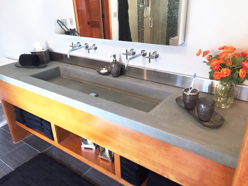 Concrete Countertop With Integrated Sink – Countertops Ideas